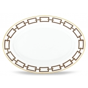 Ginori Catene Ebano Oval Platter - 13.4"
